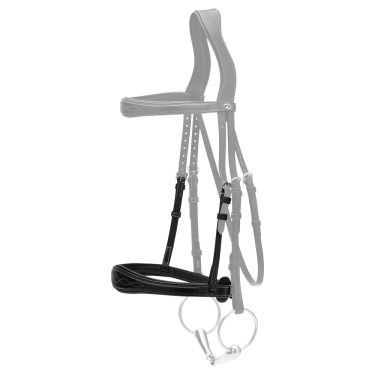 Anatomische Neusriem zonder Kinriem Collectie US Jumping Dy'on Zwart