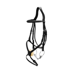 Gevlochten Lage Neusriem Hoofdstel New English Collection Dy'on Zwart