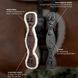 Korte Anatomische Singel schapenvacht Kentucky Bruin