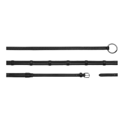 Rubber Teugels Working by Dy'on 1/2 7 stoppers sluiting met ringen Zwart