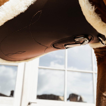 Anatomisch Kentucky singel met schapenvacht Bruin