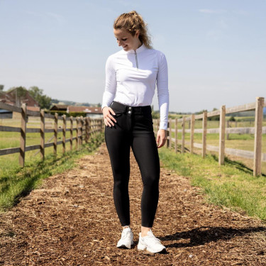 Damesrijbroek Kentucky Miami met kniegrip Zwart