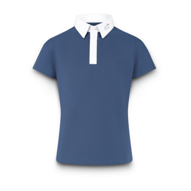 Kentucky Osaka wedstrijdpolo met korte mouwen voor jongens Marine Marineblauw