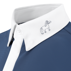 Kentucky Osaka wedstrijdpolo met korte mouwen voor jongens Marine Marineblauw