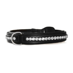 Hondenhalsband Equestrian Stockholm met strass Zwarte editie