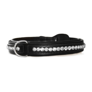 Hondenhalsband Equestrian Stockholm met strass Zwarte editie