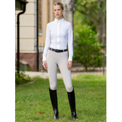 Dameslangarmshirt Equestrian Stockholm Performance Wit