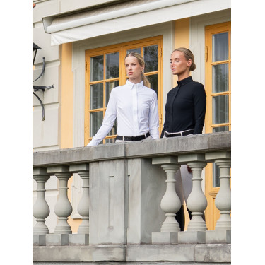Dameslangarmshirt Equestrian Stockholm Performance Wit