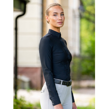 Dameslangarmshirt Equestrian Stockholm Performance Zwart Dameslangarmshirt Equestrian Stockholm Performance Zwart