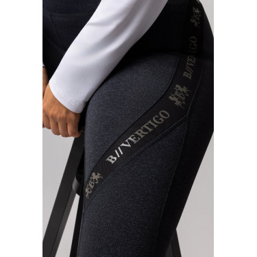 Strakke rijbroek B Vertigo Jenny met leren zitvlak voor dames Zwart Strakke rijbroek B Vertigo Jenny met leren zitvlak voor dames Zwart