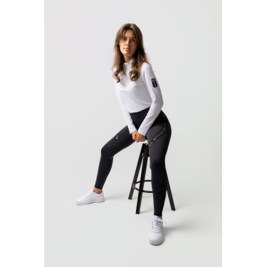 Strakke rijbroek B Vertigo Jenny met leren zitvlak voor dames Zwart Strakke rijbroek B Vertigo Jenny met leren zitvlak voor dames Zwart