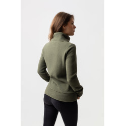 Fleece paardrijjas Horze Ellie dames Smaragdgroen