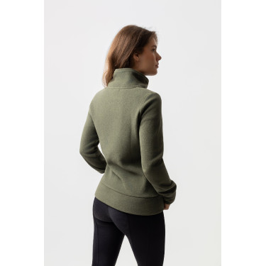 Fleece paardrijjas Horze Ellie dames Smaragdgroen
