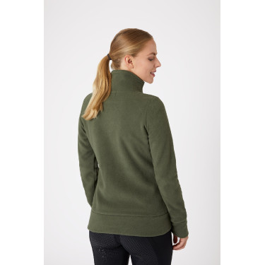Fleece paardrijjas Horze Ellie dames Smaragdgroen