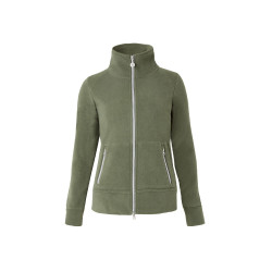 Fleece paardrijjas Horze Ellie dames Smaragdgroen