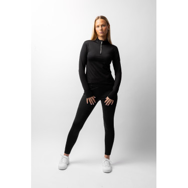 Functionele top met lange mouwen Luminox Horze dames Zwart