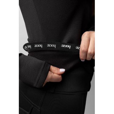 Functionele top met lange mouwen Luminox Horze dames Zwart