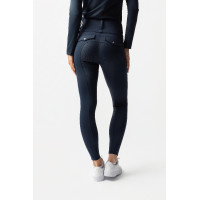 Hybride thermische rijbroek Horze Anya full grip Blueberry Blauw