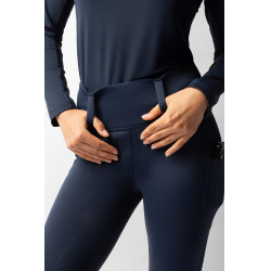 Hybride thermische rijbroek Horze Anya full grip Blueberry Blauw