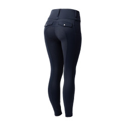 Hybride thermische rijbroek Horze Anya full grip Blueberry Blauw