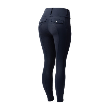 Hybride thermische rijbroek Horze Anya full grip Blueberry Blauw