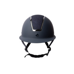 Glanzende Metalen Helm Monarch II Horze Donkerblauw