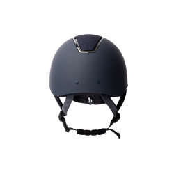 Glanzende Metalen Helm Monarch II Horze Donkerblauw