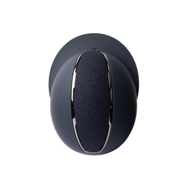 Glanzende Metalen Helm Monarch II Horze Donkerblauw
