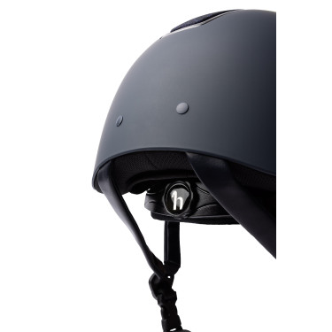 Glanzende Metalen Helm Monarch II Horze Donkerblauw