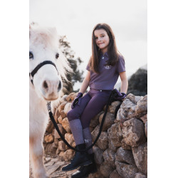 Paardrijlegging Horze Dea kind Zwart pruim Violet