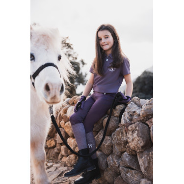 Paardrijlegging Horze Dea kind Zwart pruim Violet