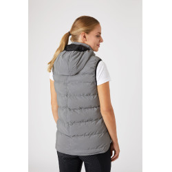 Gewatteerde mouwloze damesbodywarmer Horze reflecterend Reflecterend zilver