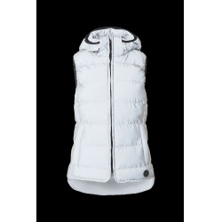Gewatteerde mouwloze damesbodywarmer Horze reflecterend Reflecterend zilver