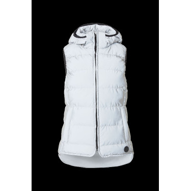Gewatteerde mouwloze damesbodywarmer Horze reflecterend Reflecterend zilver