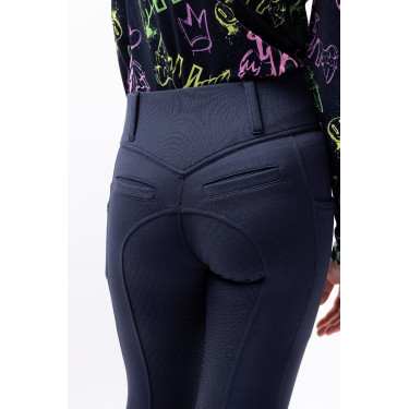 Rijbroek Horze Mira kinderen met full seat Opening Marineblauw