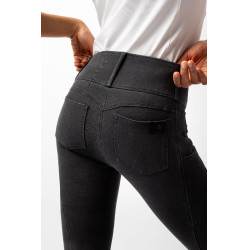 Horze Carolyn denim fullgrip damesrijbroek Zwart