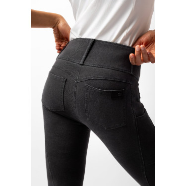 Horze Carolyn denim fullgrip damesrijbroek Zwart