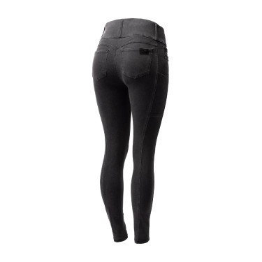 Horze Carolyn denim fullgrip damesrijbroek Zwart