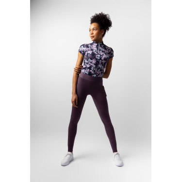 Rijlegging Horze Maia full seat dames Zwart pruim Violet