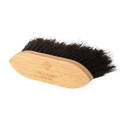 Klassieke lange zachte houten borstel Grooming Deluxe Zwart