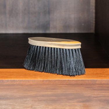 Klassieke lange zachte houten borstel Grooming Deluxe Zwart