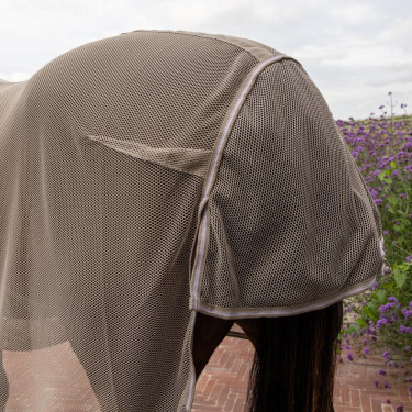 Vliegendeken met buikbescherming Comfort Kentucky Beige met ruitjes