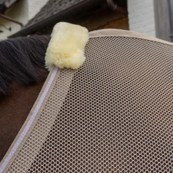 Vliegendeken met buikbescherming Comfort Kentucky Beige met ruitjes