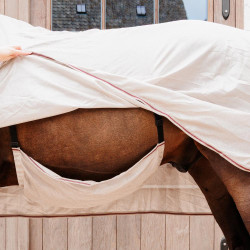 Kentucky Comfort Classic vliegendeken met hals- en buikstuk Beige / bordeaux