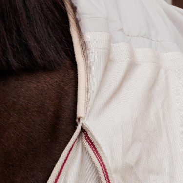 Kentucky Comfort Classic vliegendeken met hals- en buikstuk Beige / bordeaux