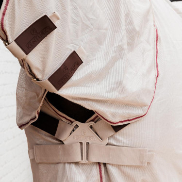 Kentucky Comfort Classic vliegendeken met hals- en buikstuk Beige / bordeaux