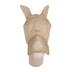 Kentucky vliegenmasker met hart, met oren en neus Beige met ruitjes