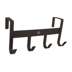 Mat metalen hoofdstelhanger met 4 haken Grooming Deluxe Zwart