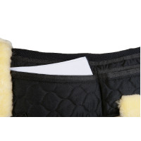 Echte schapenvacht schokdemper HKM-stijl Donkerbruin