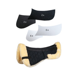 Echte schapenvacht schokdemper HKM-stijl Natuur Beige Echte schapenvacht schokdemper HKM-stijl Natuur Beige